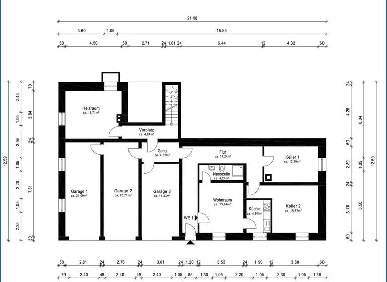 Mehrfamilienhaus zum Kauf 629.000 € 18 Zimmer 485 m² 616 m² Grundstück Watterdingen Tengen / Watterdingen 78250