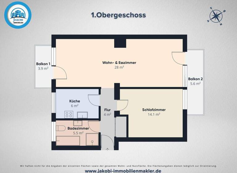 Wohnung zur Miete 750 € 2 Zimmer 60 m² 1. Geschoss frei ab sofort Augustinerstraße 14 Fischenich Hürth 50354
