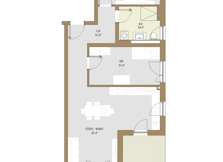 Wohnung zum Kauf 594.000 € 3 Zimmer 85 m²<br/>Wohnfläche 2.<br/>Geschoss ab sofort<br/>Verfügbarkeit Pang Rosenheim 83026