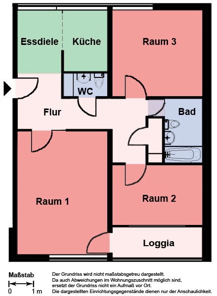 Wohnung zur Miete 629 € 3 Zimmer 76,9 m²<br/>Wohnfläche 4.<br/>Geschoss Spannstraße 22 Scharnhorst - Ost Dortmund 44328