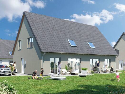 Doppelhaushälfte zum Kauf - Neubau provisionsfrei 369.900 € 4,5 Zimmer 114 m² 389 m² Grundstück frei ab 01.04.2026 Seeallee 16 Müllrose 15299