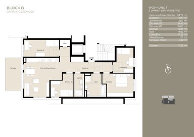 Wohnung zur Miete 2.195 € 5 Zimmer 117,2 m² frei ab sofort Plieningen Stuttgart 70599