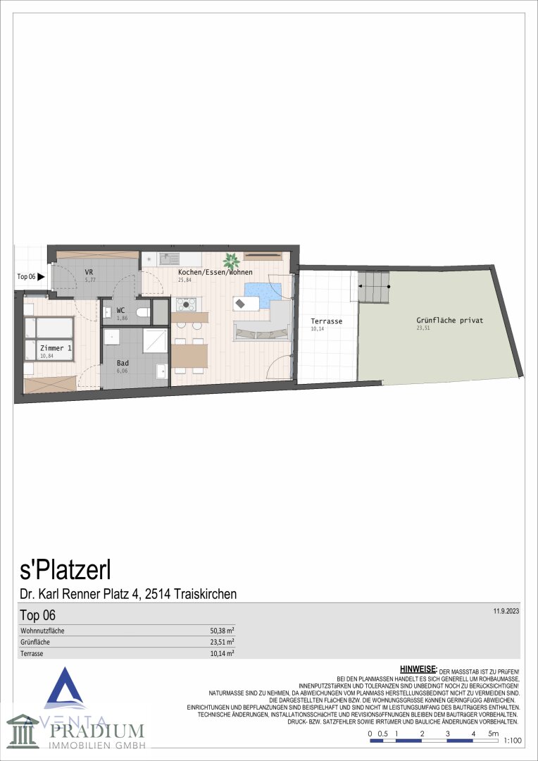 Wohnung zum Kauf 315.000 € 2 Zimmer 49,6 m²<br/>Wohnfläche EG<br/>Geschoss Traiskirchen 2514