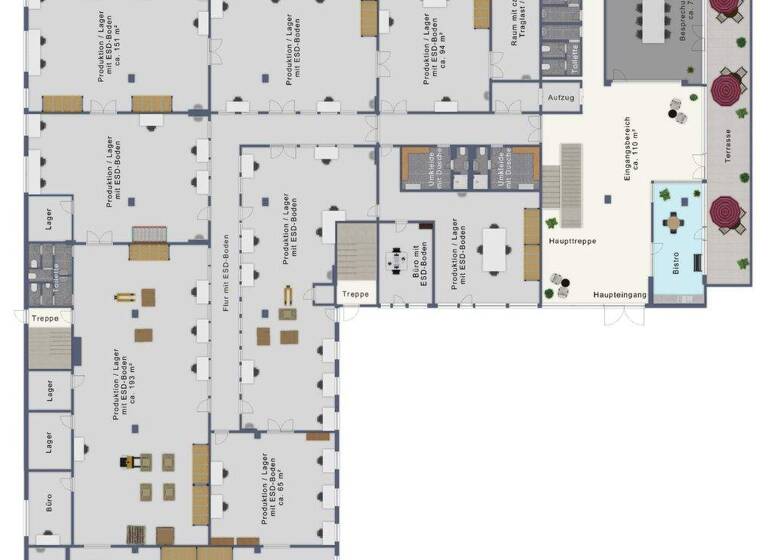 Produktionshalle zur Miete 39.168 € 4.331 m² Lagerfläche teilbar ab 1.400 m² Finning 86923