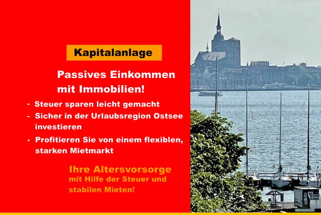 Terrassenwohnung zum Kauf provisionsfrei als Kapitalanlage geeignet 246.500 € 3 Zimmer 74 m² Altstadt Stralsund 18439