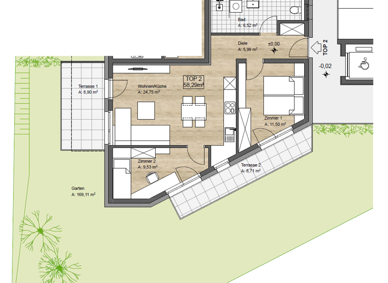 Wohnung zum Kauf - Erstbezug 443.000 € 3 Zimmer 58,3 m² Birgitz 6092
