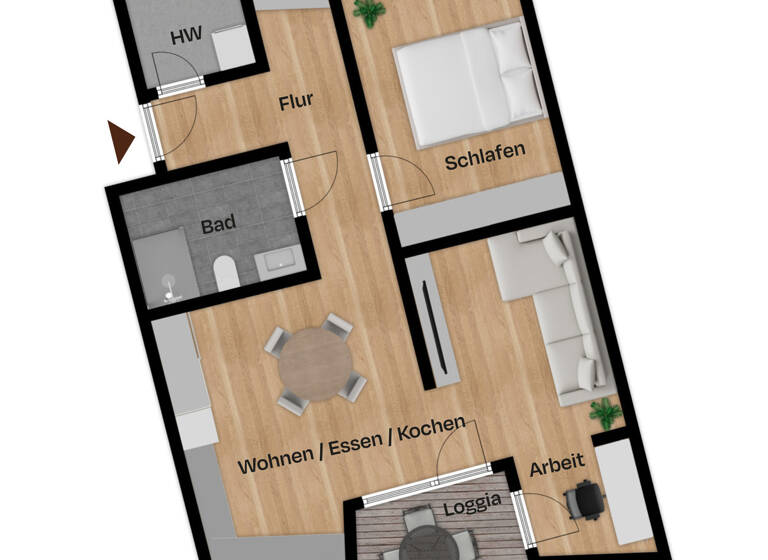 Studio zum Kauf provisionsfrei 196.010 € 1 Zimmer 23,1 m²<br/>Wohnfläche 2.<br/>Geschoss St Johannis Nürnberg 90419