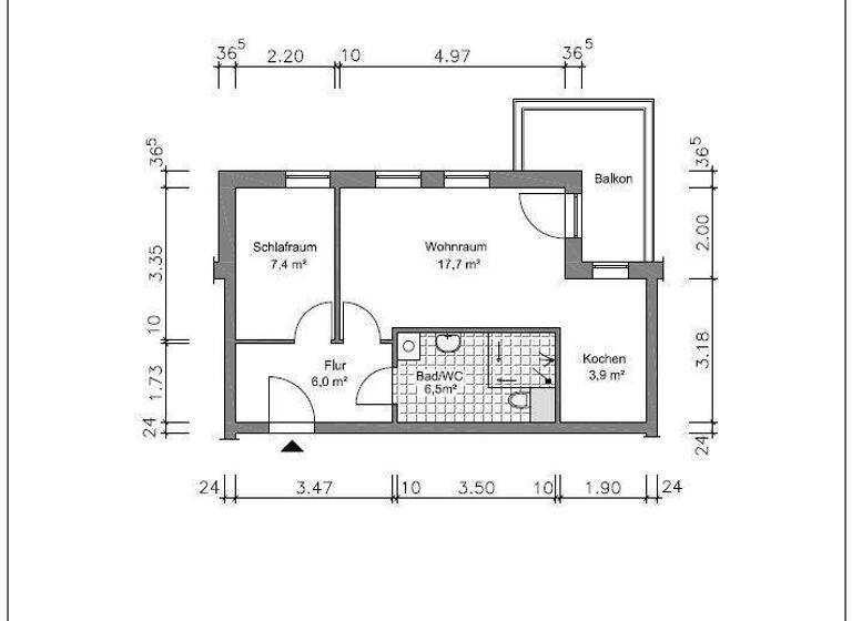 Wohnung zur Miete nur mit Wohnberechtigungsschein 255 € 2 Zimmer 44,3 m² 1. Geschoss Lindenstraße 2 Ostviertel Gera 07546