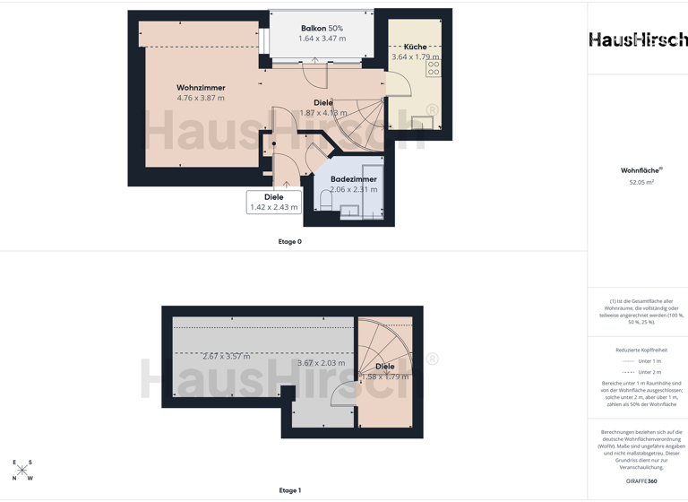 Maisonette zum Kauf 2 Zimmer 54,7 m² 4. Geschoss Universitätsviertel Augsburg 86159