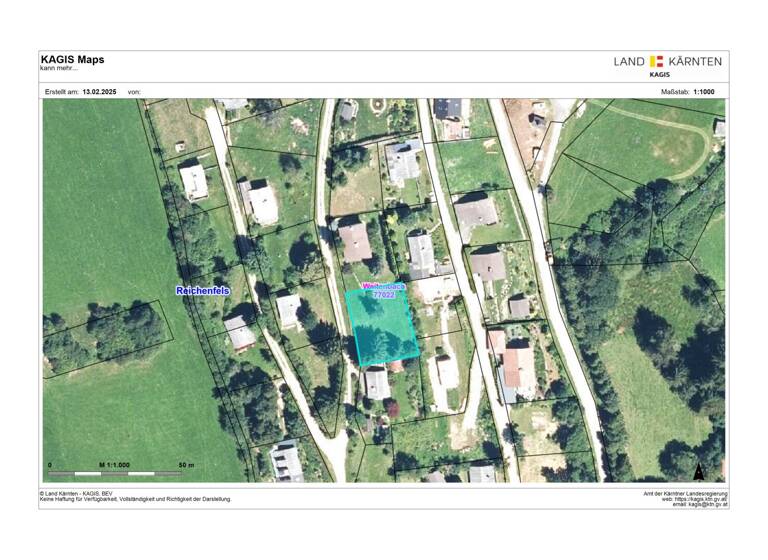Grundstück zum Kauf 99.000 € 747 m² Grundstück Weitenbach 9463