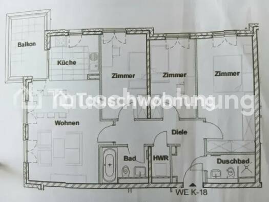 Wohnung zur Miete Tauschwohnung 1.375 € 4 Zimmer 89 m² 3. Geschoss Babelsberg Nord Potsdam 14482