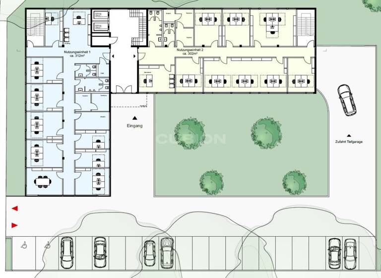 Büro zur Miete - Erstbezug provisionsfrei 313,4 m² Bürofläche teilbar ab 313,4 m² Wanne-Süd Herne 44652