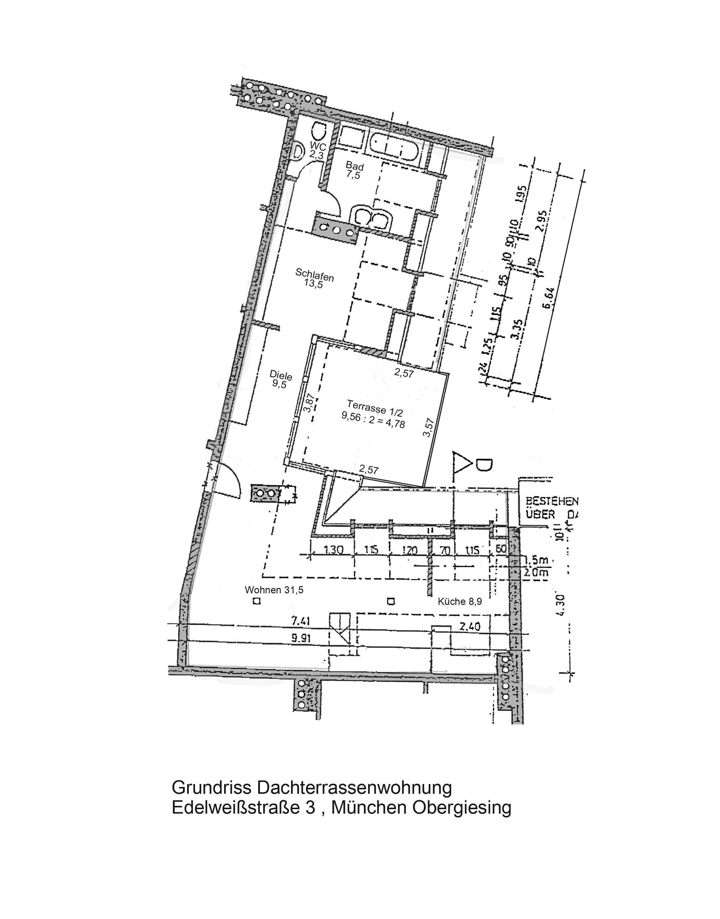 Terrassenwohnung zum Kauf 860.000 € 2 Zimmer 78 m²<br/>Wohnfläche 5.<br/>Geschoss Edelweissstraße 3 Obergiesing München 81541