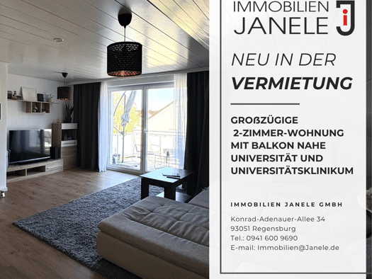 Wohnung zur Miete 890 € 2 Zimmer 70 m² Geschoss 2/2 frei ab 01.12.2026 Kumpfmühl-Ziegetsdorf-Neuprüll Regensburg 93051
