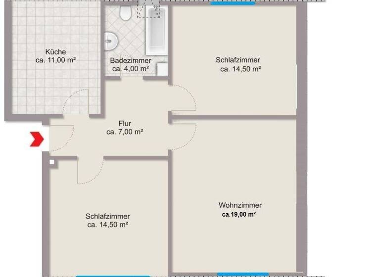 Wohnung zur Miete 695 € 3 Zimmer 70 m² Breitenburg 25524