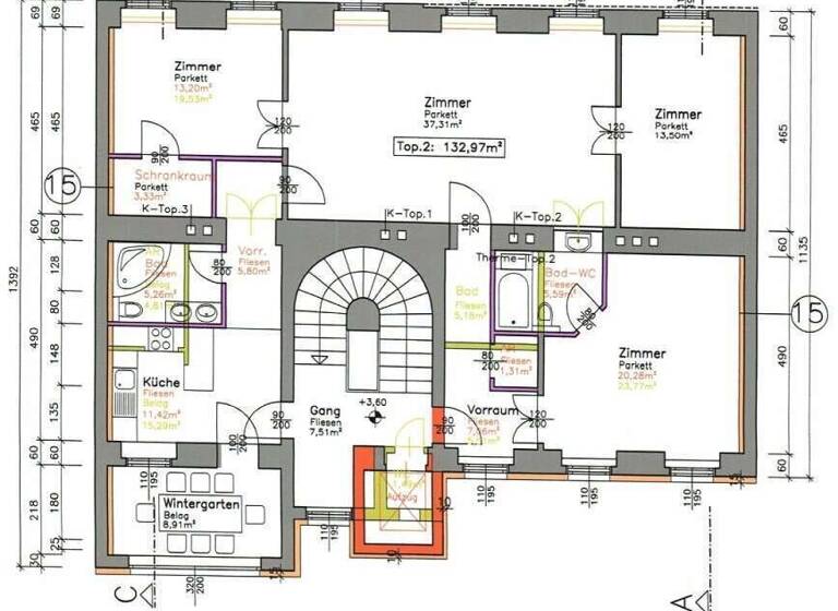 Wohnung zum Kauf 1.100.000 € 4,5 Zimmer 133 m² Scheidlstraße Wien 1180