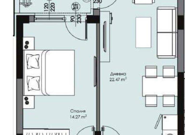 Wohnung zum Kauf provisionsfrei 103.950 € 2 Zimmer 63 m² 4. Geschoss Burgas 8000
