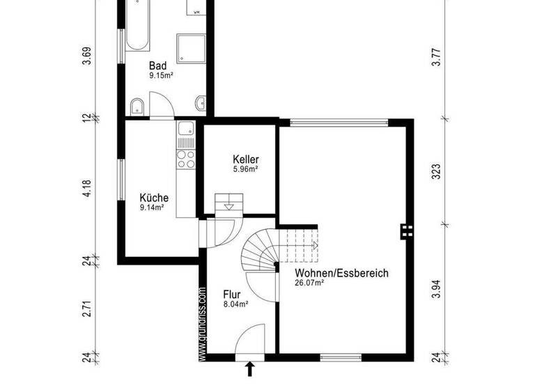Doppelhaushälfte zum Kauf 220.000 € 3 Zimmer 75 m² 856 m² Grundstück Kattenturm Bremen 28277