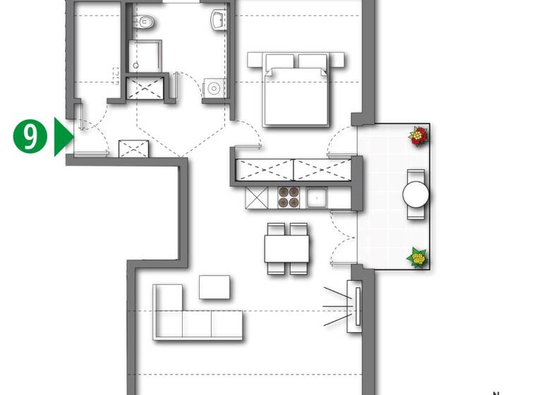 Wohnung zum Kauf provisionsfrei 374.000 € 2 Zimmer 53,8 m²<br/>Wohnfläche Dachgeschoss, 2.<br/>Geschoss 31.12.2026<br/>Verfügbarkeit Perach Ainring 83404
