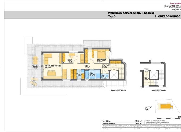 Penthouse zum Kauf - Erstbezug 794.898 € 3 Zimmer 93 m² 2. Geschoss Karwendelstraße 3 Schwaz 6130