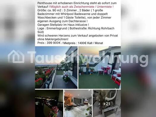 Wohnung zur Miete Tauschwohnung 1.400 € 3 Zimmer 95 m² Boxberg Heidelberg 69126