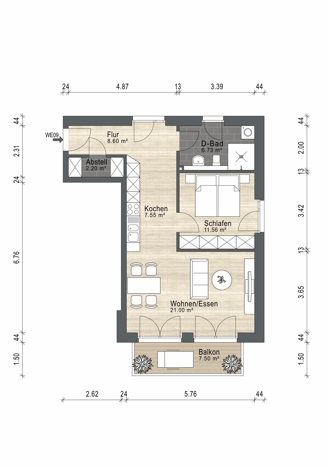 Wohnung zum Kauf provisionsfrei 323.410 € 2 Zimmer 60,4 m²<br/>Wohnfläche Hindenburgstraße 58 Wahlbezirk 9 Bad Schwartau 23611