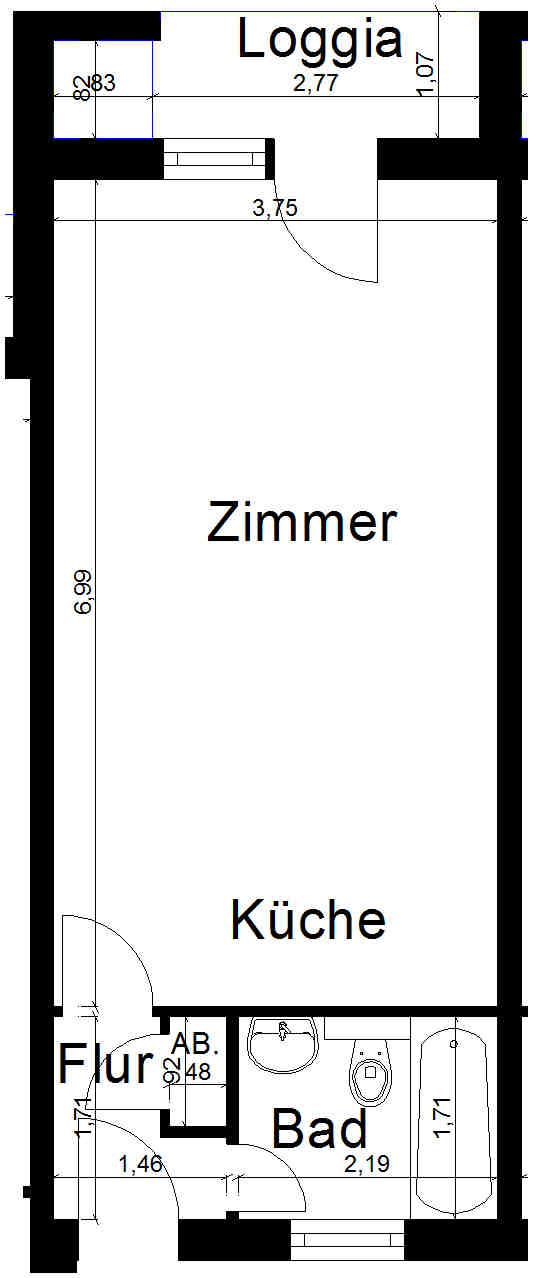 Wohnung zur Miete 335 € 1 Zimmer 34 m²<br/>Wohnfläche 1.<br/>Geschoss 01.02.2025<br/>Verfügbarkeit Andreasstraße 256 Vorst - Dornbusch - Hagenbroich Viersen 41749