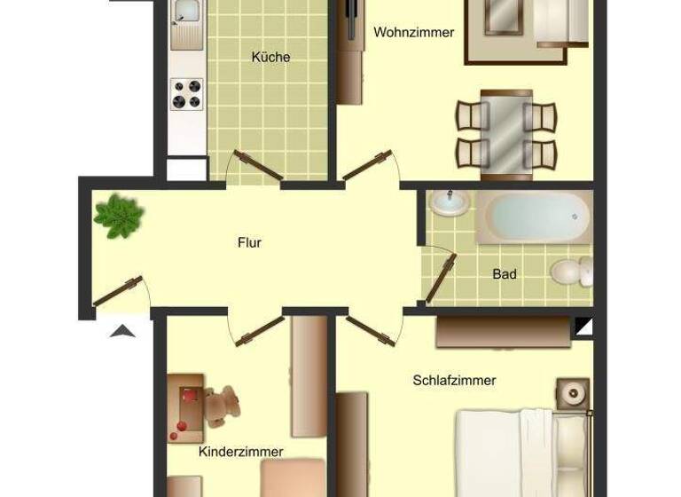 Wohnung zur Miete 479 € 3,5 Zimmer 62,5 m² 1. Geschoss frei ab 26.05.2026 Am Friedrichsberg 11 Mitte Bergkamen 59192