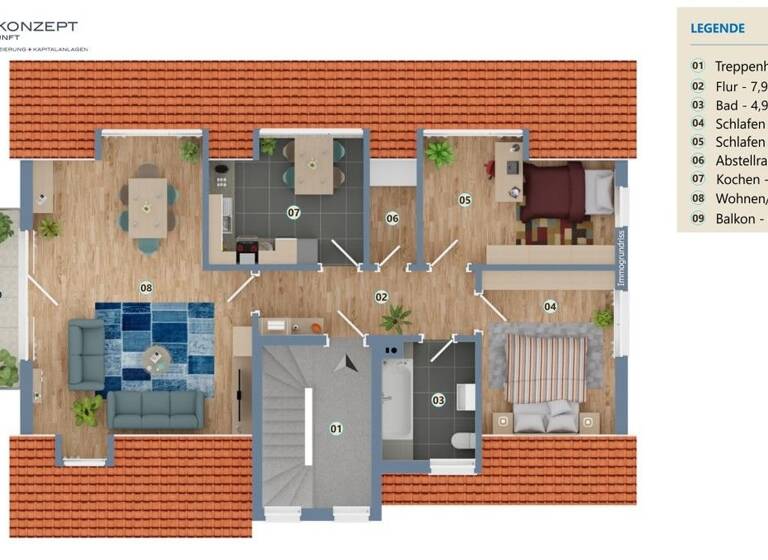 Wohnung zum Kauf 175.000 € 3 Zimmer 75,5 m²<br/>Wohnfläche Dachgeschoss, 2.<br/>Geschoss Bramsche Bramsche 49565