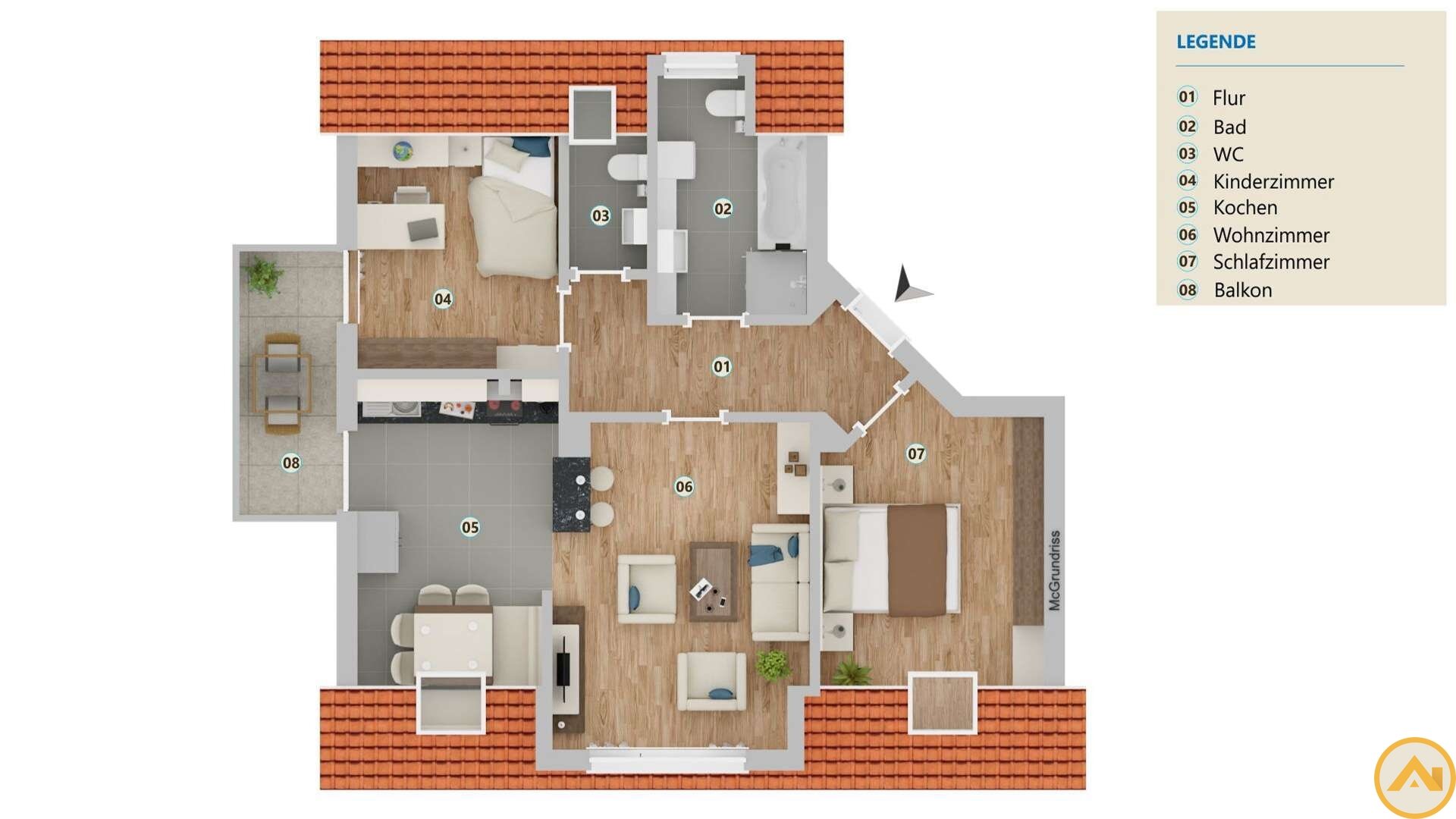 Wohnung zum Kauf 499.800 € 3 Zimmer 68,3 m²<br/>Wohnfläche 3.<br/>Geschoss Industriebezirk München 80997