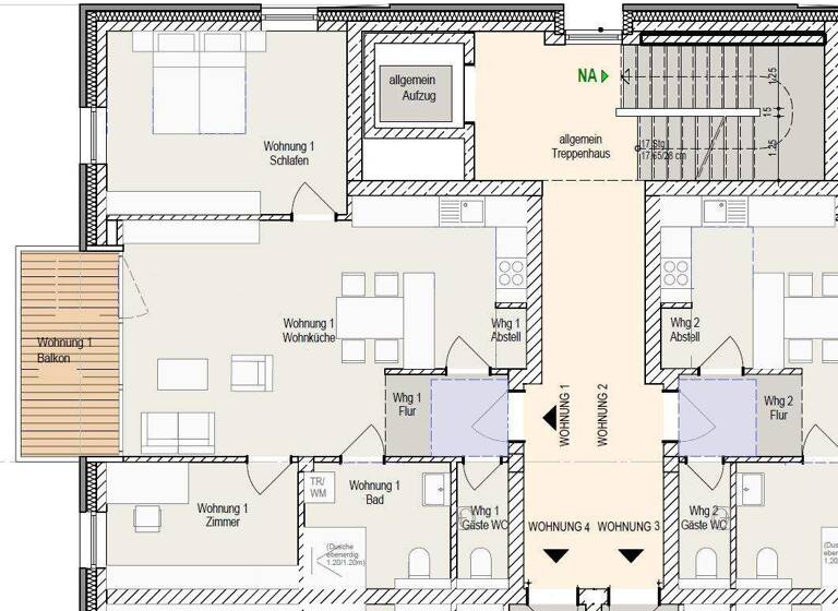Wohnung zur Miete - Erstbezug 790 € 3 Zimmer 75,3 m² 1. Geschoss frei ab 01.03.2026 Nienborg Heek 48619