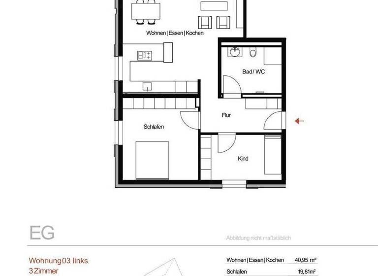 Wohnung zur Miete - Erstbezug 2.200 € 3 Zimmer 95,9 m² EG frei ab sofort Söflingen Ulm 89077