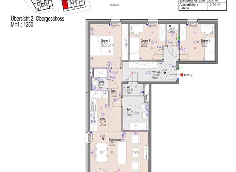 Wohnung zum Kauf - Erstbezug 306.543 € 4 Zimmer 90,3 m² 2. Geschoss Elisabeth Bollenberger - Gasse Wiener Neustadt 2700