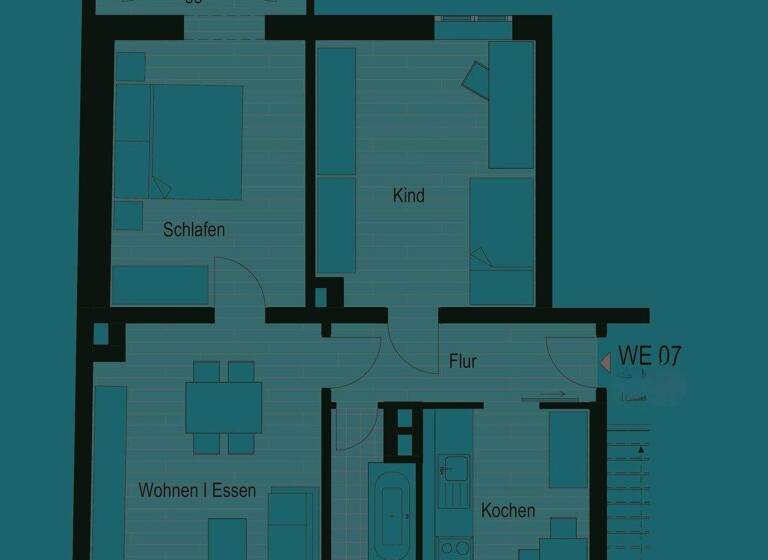 Wohnung zur Miete 412 € 3 Zimmer 68,8 m² 2. Geschoss frei ab sofort Hilbersdorf Chemnitz 09131