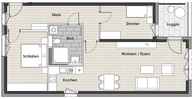 Penthouse zur Miete 1.091 € 3 Zimmer 79,6 m²<br/>Wohnfläche 5.<br/>Geschoss 01.12.2024<br/>Verfügbarkeit Von-Hünefeld-Straße 20+22 Stadtmitte Neu-Ulm 89231