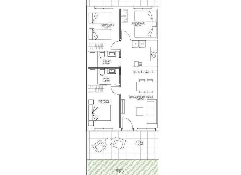 Terrassenwohnung zum Kauf provisionsfrei 270.000 € 4 Zimmer 67 m² Calle Cristo Yacente 23 Pilar de la Horadada 03190