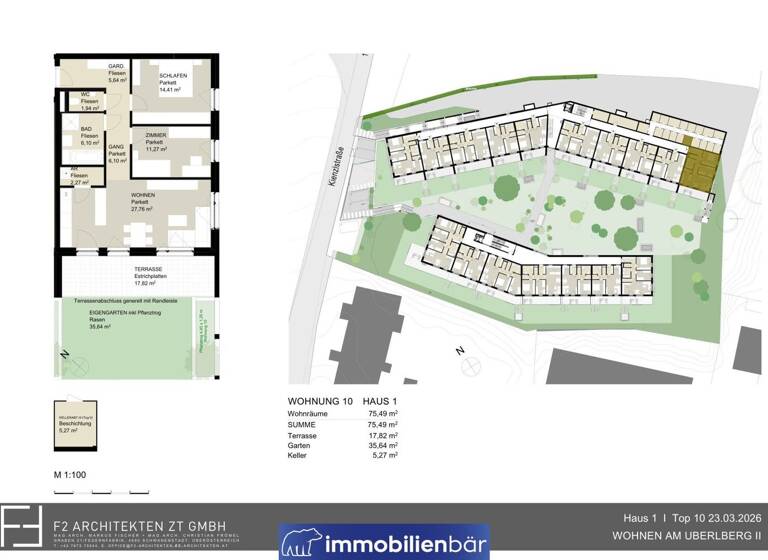 Wohnung zum Kauf - Erstbezug 368.500 € 3 Zimmer 75,5 m² EG Kienzlstraße 5 Bad Schallerbach 4701