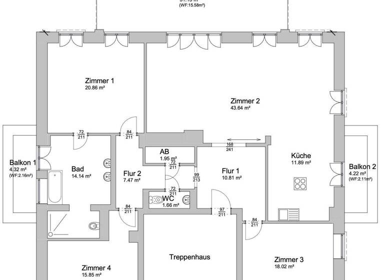 Wohnung zum Kauf 1.190.000 € 4 Zimmer 166,1 m² Geschoss 1/2 Nikolassee Berlin 14129