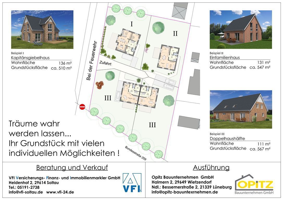 Grundstück zum Kauf provisionsfrei 68.850 € 510 m²<br/>Grundstück Bei der Feuerwehr Hohnstorf Hohnstorf (Elbe) 21522