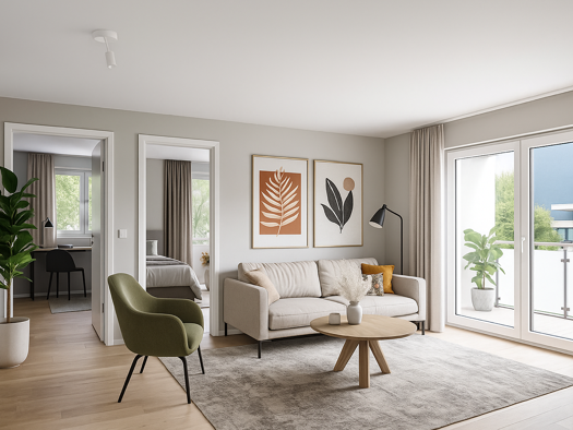 Wohnung zum Kauf - Erstbezug provisionsfrei 439.000 € 3 Zimmer 63,9 m² 1. Geschoss Frankfurt am Main 60388