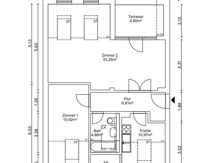 Wohnung zur Miete - Erstbezug 1.360 € 2 Zimmer 67,2 m² 5. Geschoss Spandau Berlin 13585