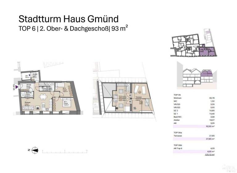 Maisonette zum Kauf 620.532 € 4 Zimmer 92,9 m² 2. Geschoss Gmünd in Kärnten 9853