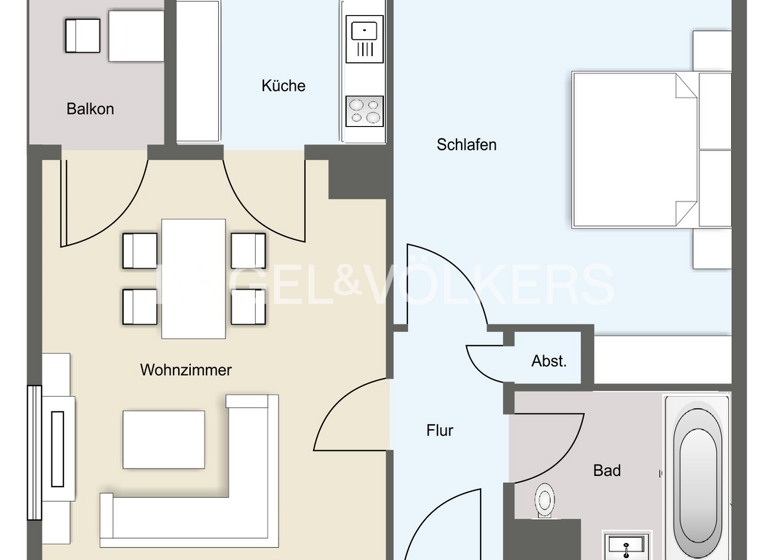 Wohnung zur Miete 575 € 2 Zimmer 42 m² Tolkewitz/Seidnitz-Nord Dresden 01279
