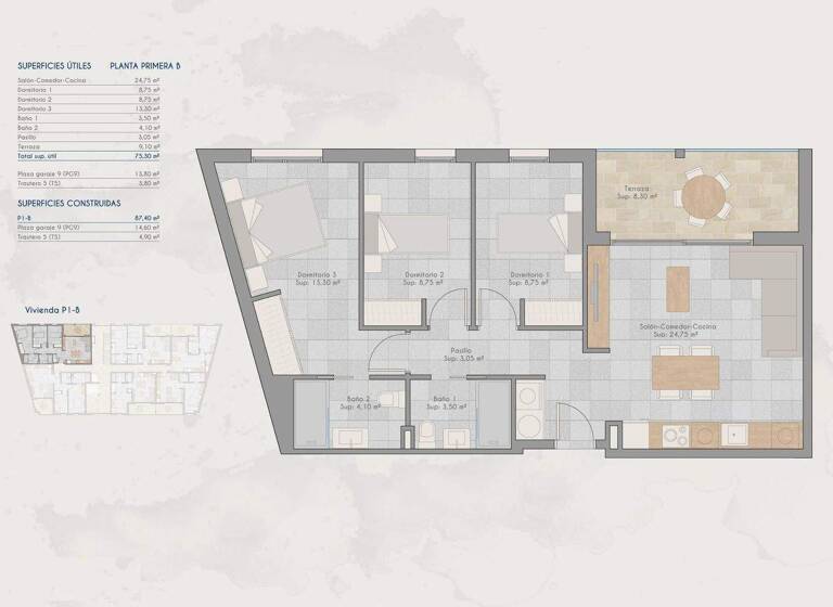 Terrassenwohnung zum Kauf 263.000 € 3 Zimmer 87 m² San Pedro del Pinatar 30740