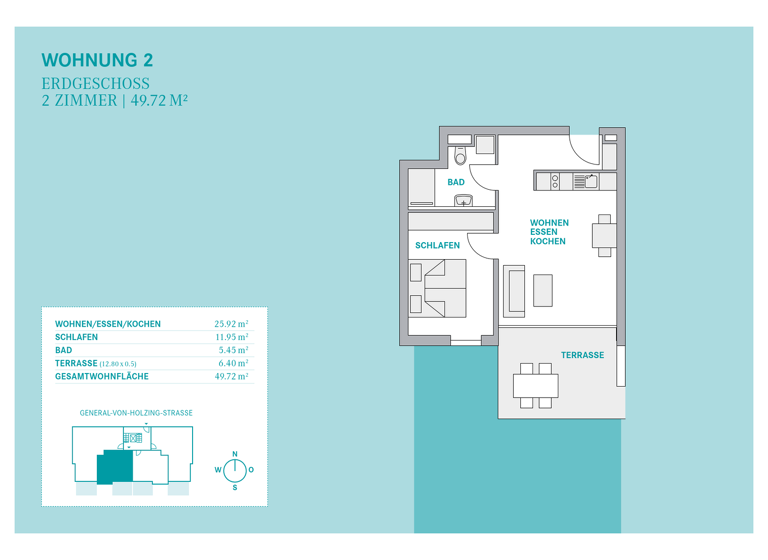 Wohnung zum Kauf provisionsfrei 309.500 € 2 Zimmer 49,7 m² Bollschweil 79283