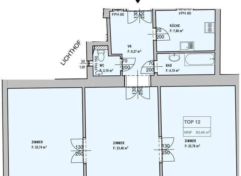 Wohnung zum Kauf 440.000 € 3 Zimmer 94,9 m² Wien 1030