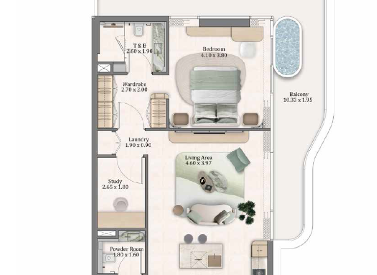 Wohnung zum Kauf 571.946 € 2 Zimmer 104 m² Dubai