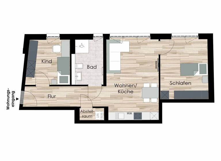 Wohnung zum Kauf - Erstbezug provisionsfrei 219.000 € 3 Zimmer 67,2 m² 1. Geschoss frei ab sofort Goethestraße 11 Ohrdruf 99885