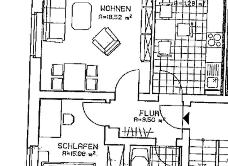 Wohnung zur Miete 348 € 2 Zimmer 58,6 m²<br/>Wohnfläche 1.<br/>Geschoss Bahnhofsvorstadt Zwickau 08056