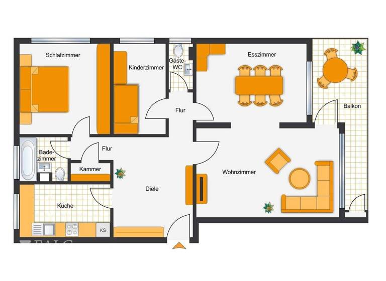 Wohnung zum Kauf 435.000 € 3,5 Zimmer 95 m² 2. Geschoss Schnelsen Hamburg 22459